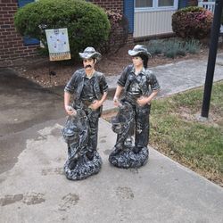 Vintage Western-themed garden/home statues.