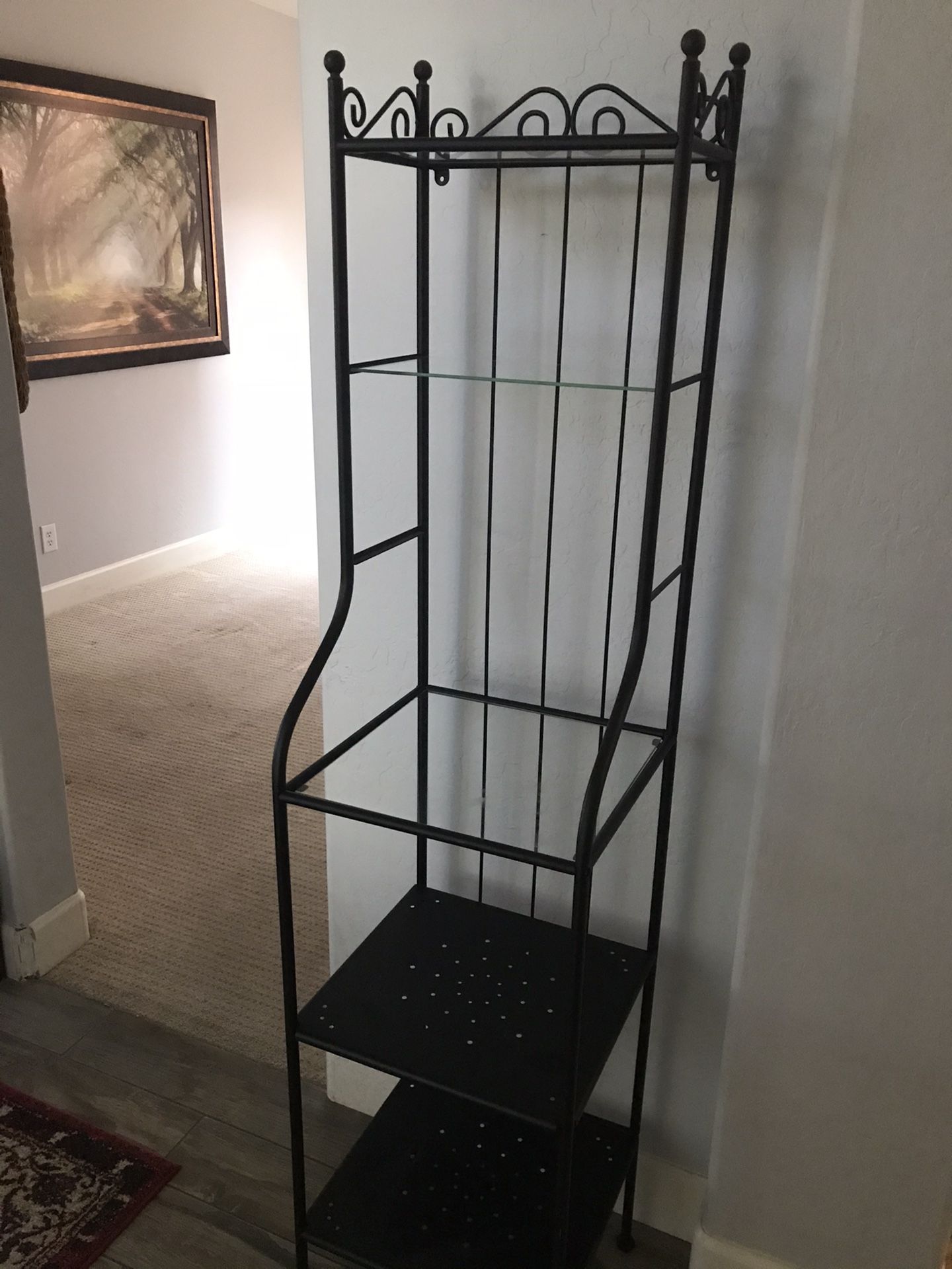 Black Display Case With Glass