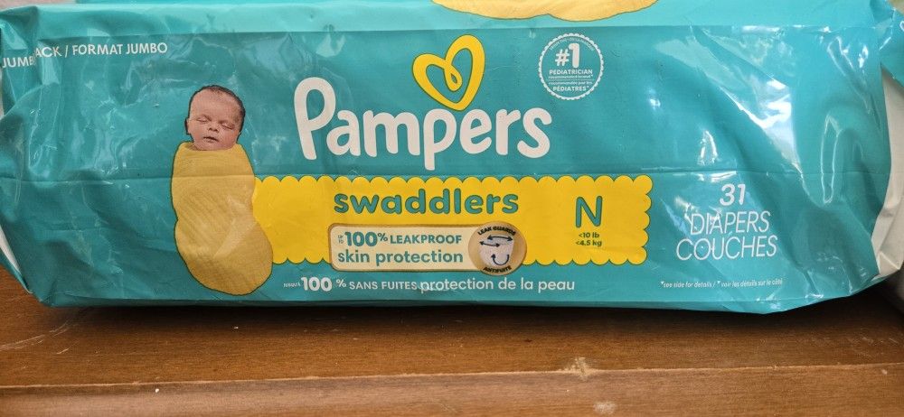Open Pamper Diapers