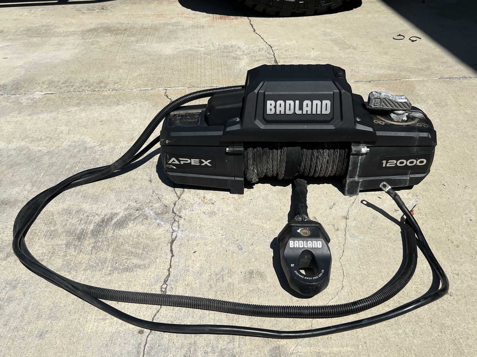Badland Apex 12,000 lb Winch – Winch And Power Cables Only