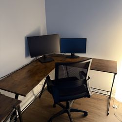50”x50” Office desk With Chair - $75
