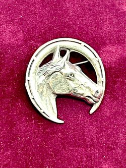 Silver Horse Brooch 