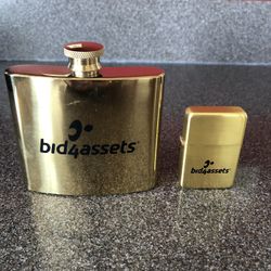Bid4assets Flask And Lighter