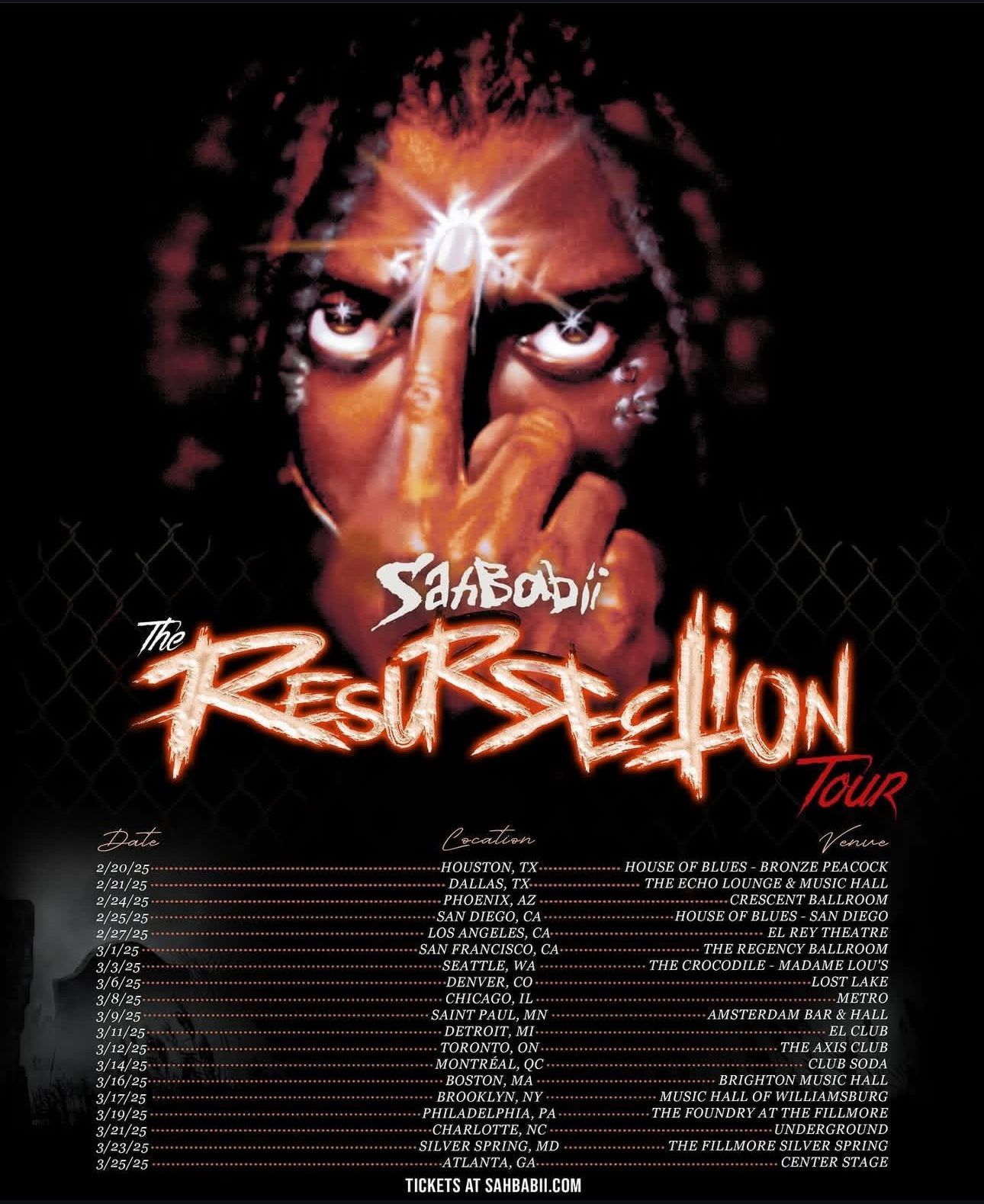 Sahbabii The Resurrection Tour Chicago Tickets