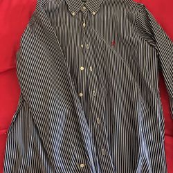 Striped Long Sleve Polo 