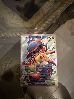Ash’s Pikachu Fan Art Pokémon Card – Custom Display Car