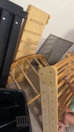 Wooden jungle gym