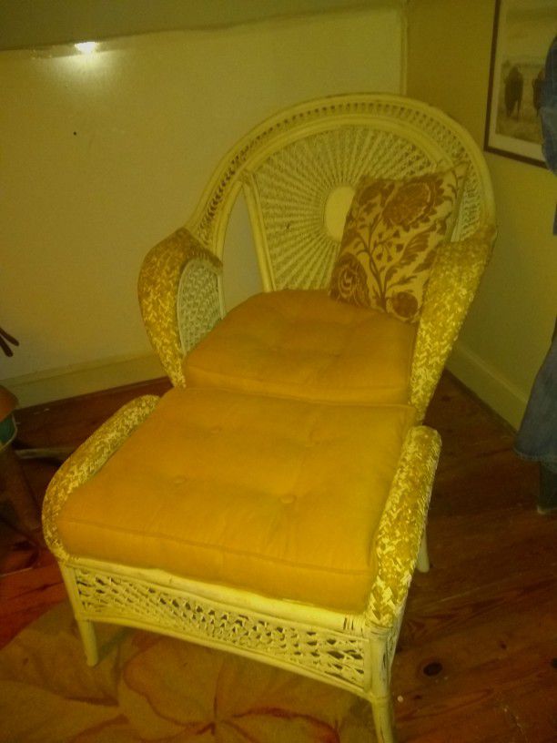 Antique Pier One Wicker Chair And One