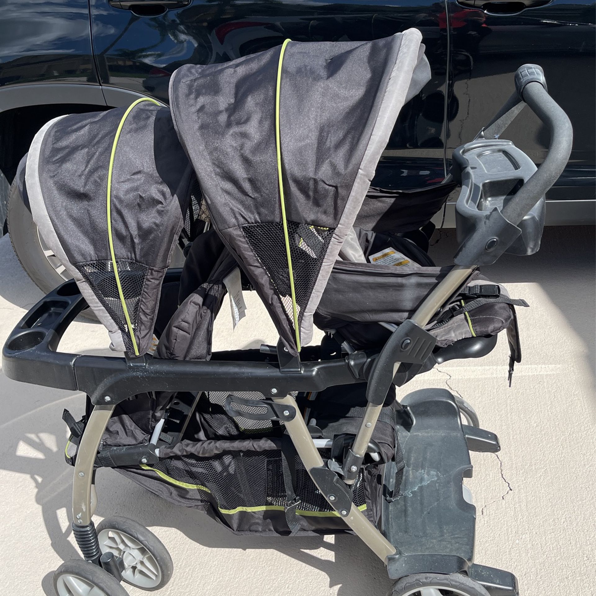 $50 Double Stroller In Great Shape! Easy To Store