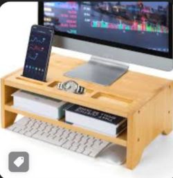Bamboo Monitor Stand 