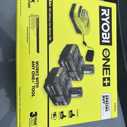 Ryobi One 2 * 4ah Battery With Charger 