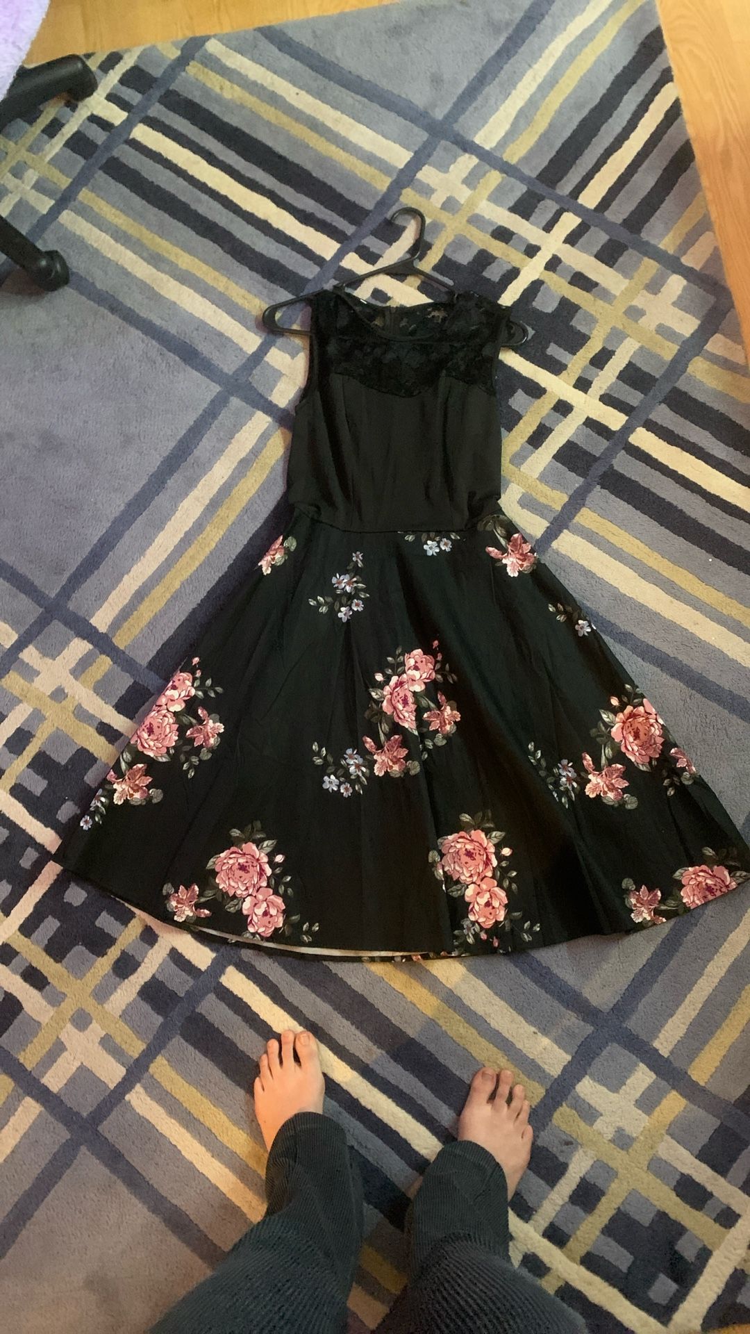 Black flowery dress 
