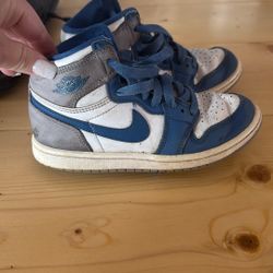 Blue Jordans Kids 13.5