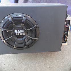 SSL evo1500.1 Class A/B mono block with Alpine 10 inch subwoofer