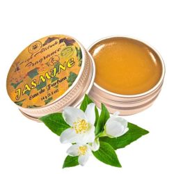 JASMINE Perfume - Eau de Parfum - Solid Balm - Natural Essential Oils Aromatherapy Fragrance (Grandiflorum, Sambac, Gardenia, Magnolia, White Champaca