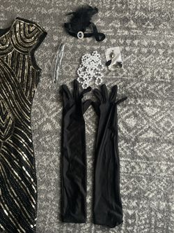 1920's Black & Gold Flapper Dress for Sale in Hemet, CA - OfferUp