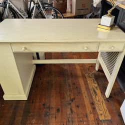 cream/white desk