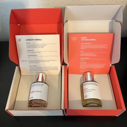 Dossier Perfumes Ambery Neroli & Sunny Vetiver Neroli 50ml Bottles FULL NEW