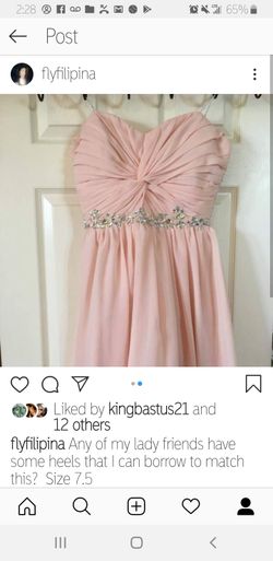 Peach light coral dress sz 12.