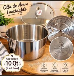 Princess house Olla con parrilla de 10 qt