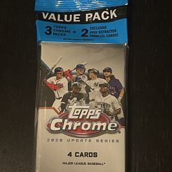 2020 Topps Update Chrome Value Cello BLUE Pack Exclusive Pink Refractors New Baseball cards