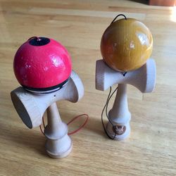 Lot of 2 Sweets Kendamas Skill Wooden Toy Ball