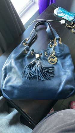 Michael Kors navy blue leather purse