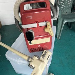 Vintage Hoover Canister Vacuum With Accessories 