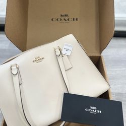 new coach Tatum carryall White Bag With Wallet 