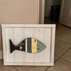 Wood Framed Fish decor