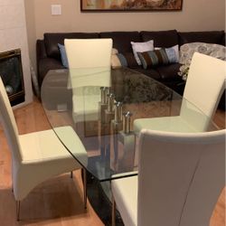 Living Room Glass Table Without Chairs 