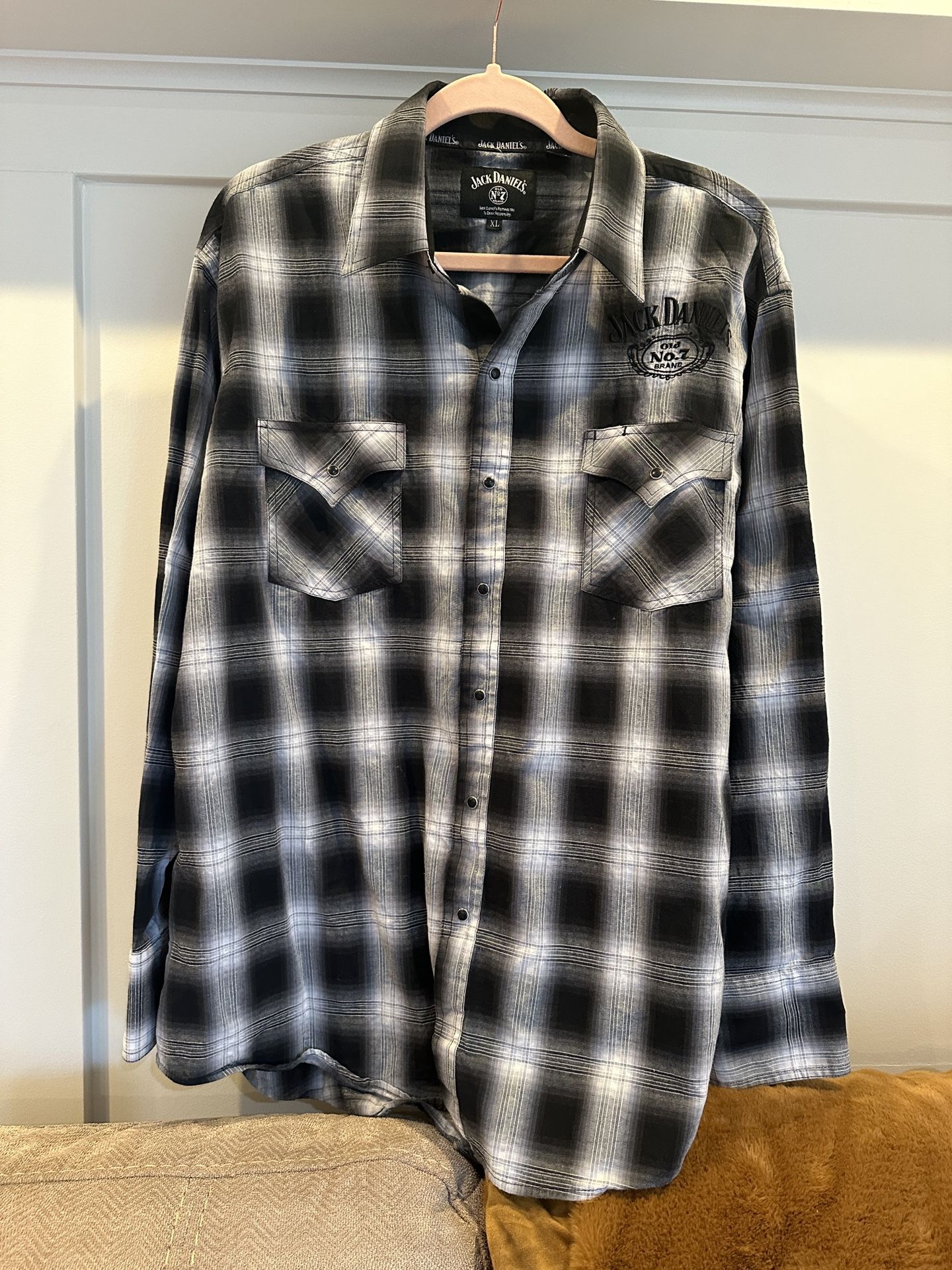 jack daniels dress shirt Daniels Long Sleeve Plaid Cotton All sizes are US sizes. Jack Daniels Men's Long Sleeve