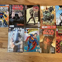 Assorted Comics Star Wars, Hulk, Shogun, Superman