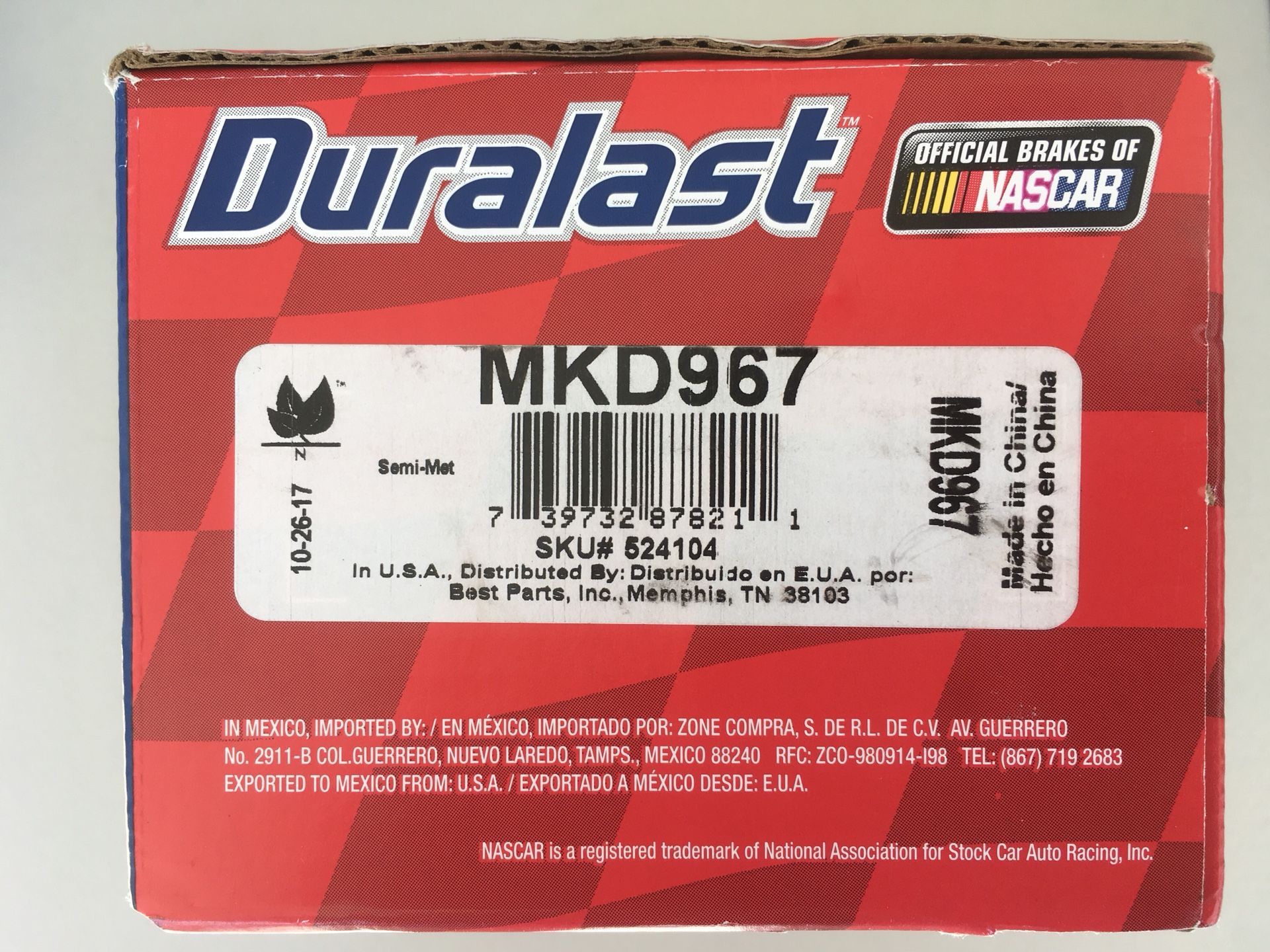 Duralast Brake Pads MKD967