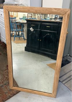 Antique Oak Mirror