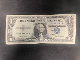 1957 $1 Silver Certificate Star Note Blue Seal One Dollar Bill. *(contact info removed)1B