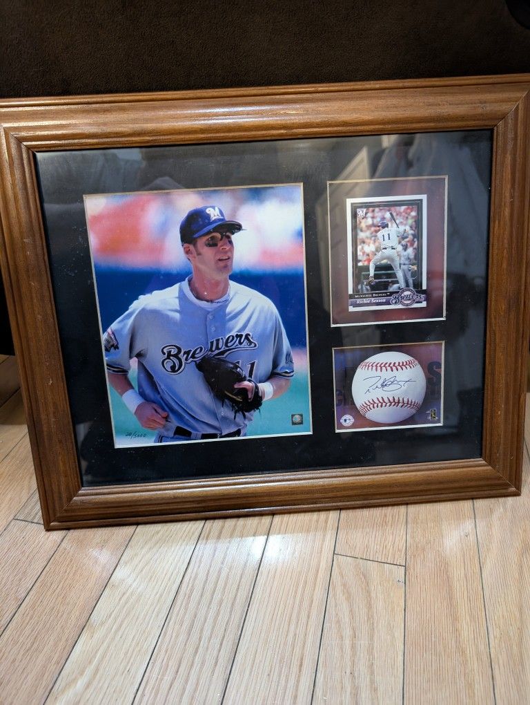 Richie Sexson Multiple Picture in Milwaukee Brewer Uniform