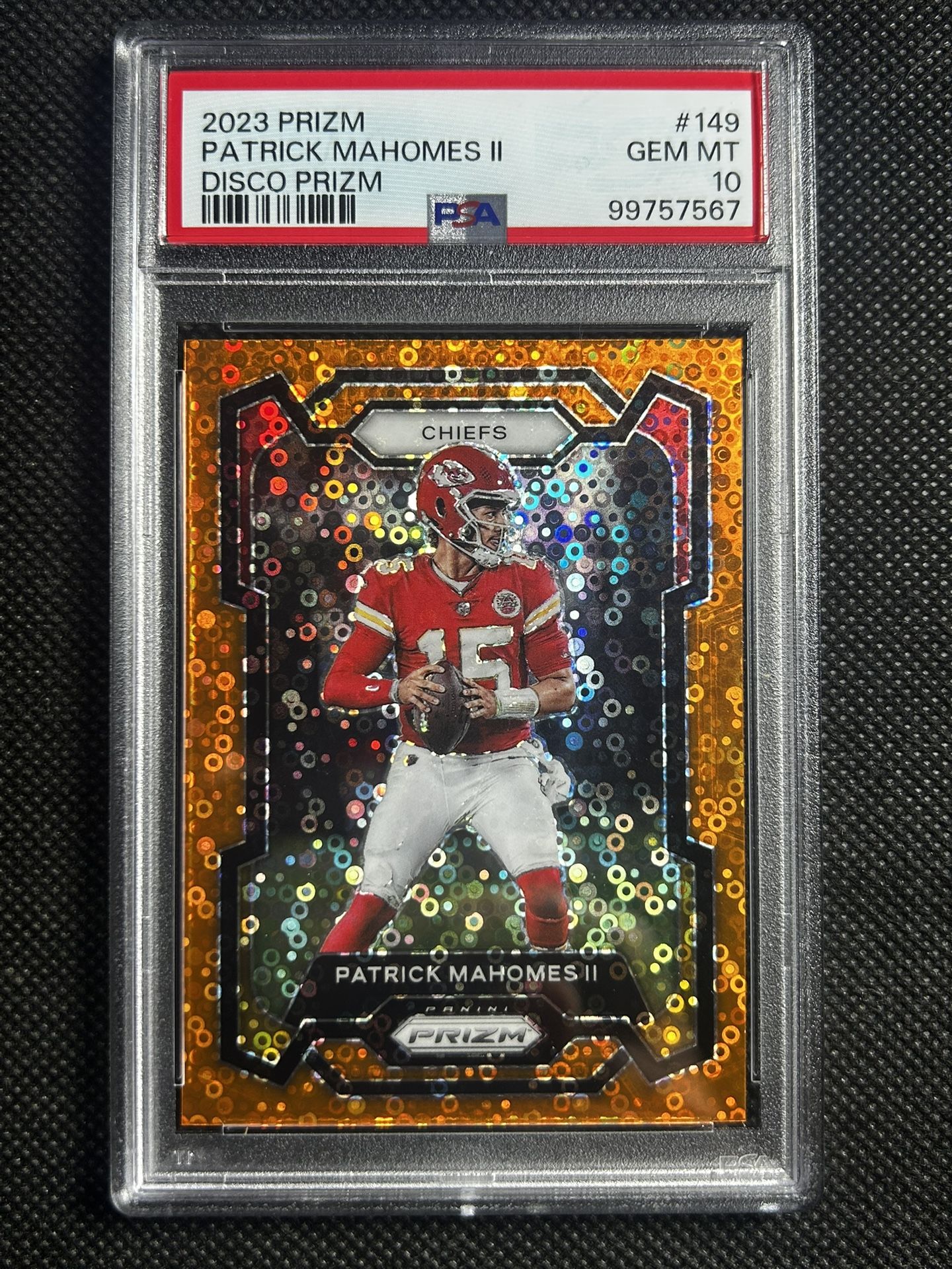 2023 Panini Prizm Orange Disco Patrick Mahomes Psa 10 Gem Mint Kansas City Chiefs🔥🔥🔥