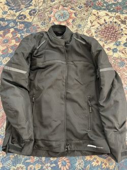 Black motorcycle Jacket with Quilted Lining protection pads new