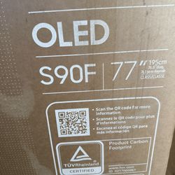 Samsung 77-Inch Class OLED S90F 4K Smart TV (2025 Model) NQ4 AI Gen3 Processor, 4K AI Upscaling Pro, OLED HDR +, Motion Xcelerator 144Hz, Samsung Visi
