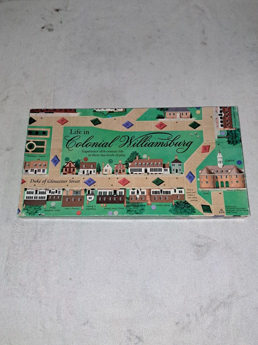Life In Colonial Williamsburg Vintage Board Game In Excellent New Condition (Is Complete Nothing Missing)