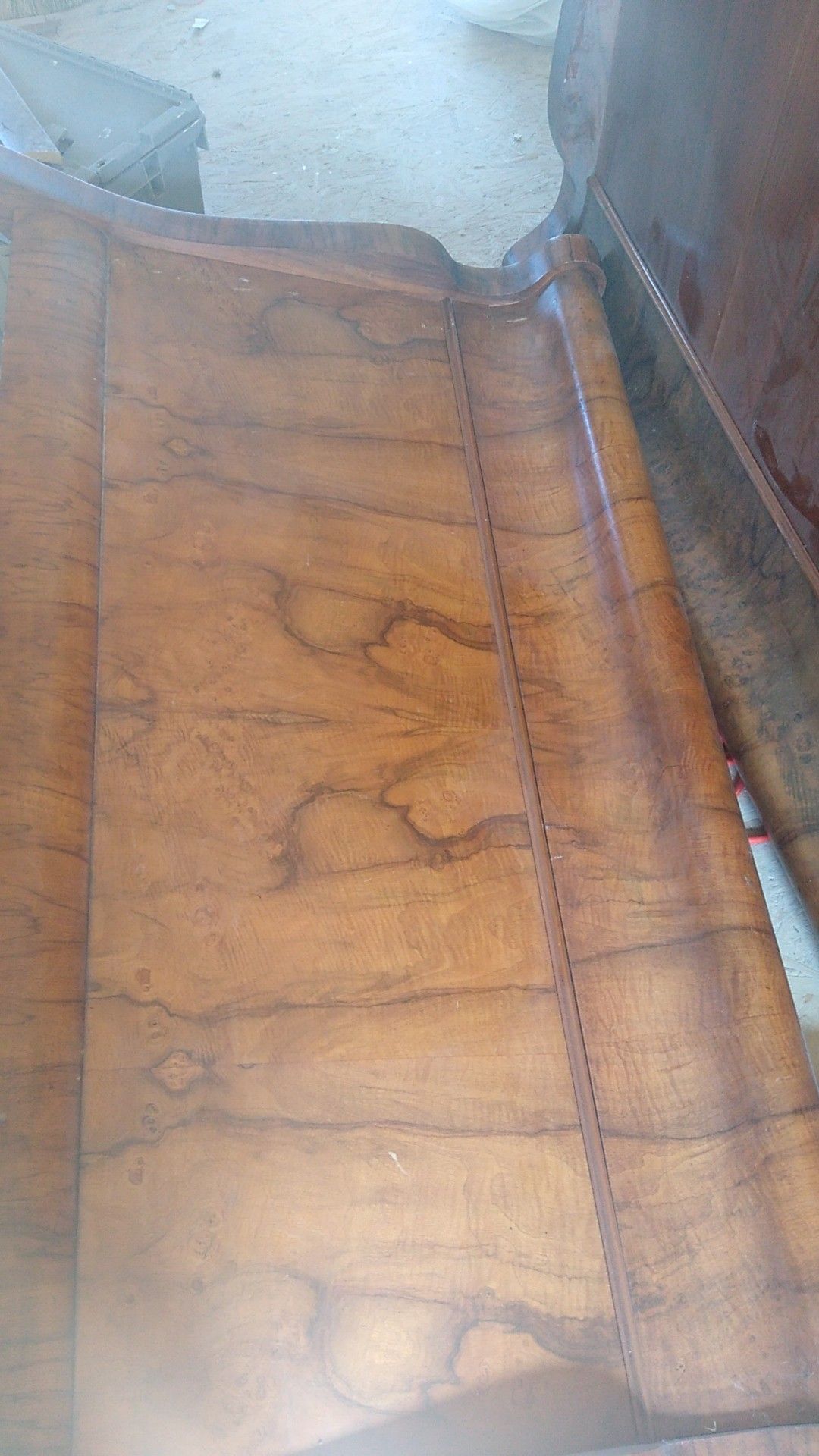 Sleigh bed,antique bed frame, chairs x3