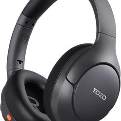 TOZO HT3 Hybrid Noise Cancelling Headphones, 90H Playtime Wireless Over Ear Bluetooth Headset, Spatia
