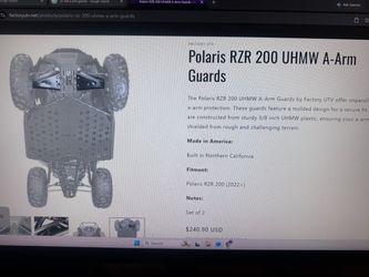 RZR 200 A-arm/Trailing arm guards