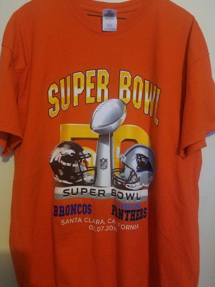 Super Bowl 50 Denver Broncos vs Carolina Panthers t-shirt