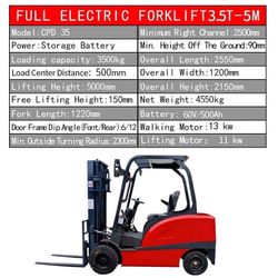 Full Electric Forklift 3.5T, 