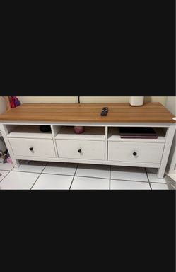 IKEA Hemnes TV Stand White Brown