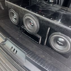 3-8” subs In Custom Plexi Ported Box. Trades Ok