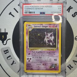 Pokemon Gym Heroes Sabrina's Gengar 14/132 PSA 5