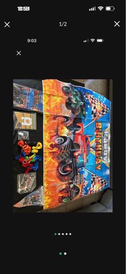 Monster jam party supplies